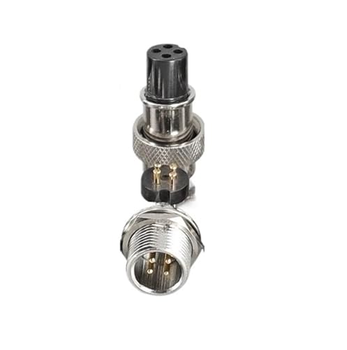 Connecteur GX12 4 broches coudé fiche aviation coudée 90 degrés pour châssis électronique x2