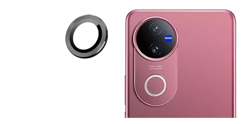 Image of imluckies Camera Ring Lens Protector (Aluminum with Tempered Glass) Compatible for Vivo V50 - Black (Pack of 1 rings)