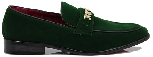 Image of Enzo Romeo Plum05 Men's Dress Loafers Elastic Slip on with Buckle Fashion Shoes