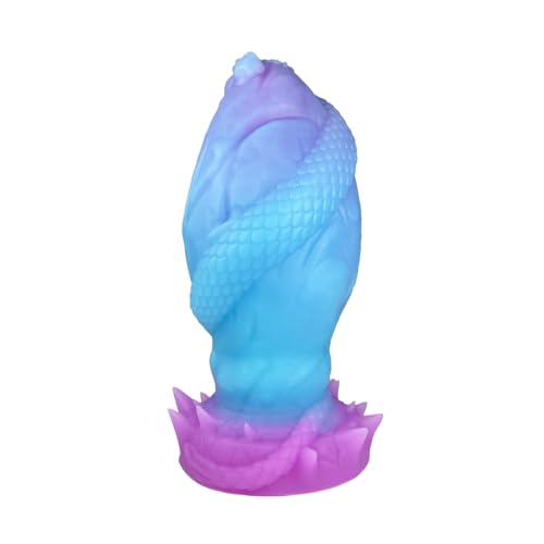 Leuchtender Monsterdildo aus Silikon mit Saugnapf, Riesen Analdildo Analplug Buttplug Drachendildo für Männer und Frauen G-Punkt Prostata Stimulation Sexspielzeug (L)