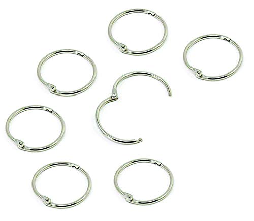 Book Loose Rings Metal, Leaf Binder Round Rings, Round Open/Close Key Rings for Keys, Photo Album, DIY, CraftCard Rings/Scrapbooking Ring/Loose Leaf Binder Rings 6 Pcs 25 MM-image-49
