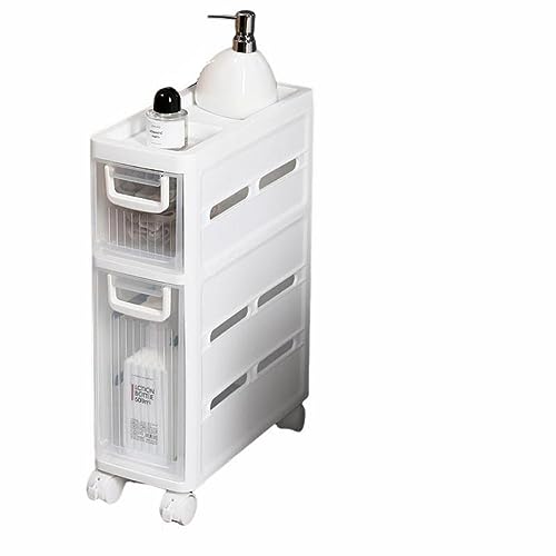 隙間収納 トイレラック スリム 2段 キャスター付き 引き出しタイプ 収納棚 ワゴン トイレ 収納ケース 小物置き 薄型 ペーパーロール 掃除用品 掃除用具収納 シンプル おしゃれ 便利 実用 トイレ用品 洗面所 脱衣所