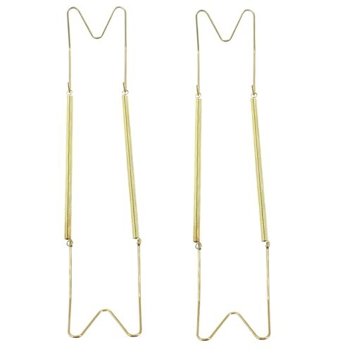 Image of 2 Pcs Wall Plate Hangers Gold Wire Hook for 10 to 14 Inch Decorative Antique Plates