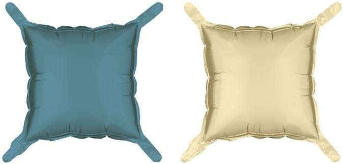 Foil Balloon Curtain Double-Sided Square Beige-Navy Blue - FB242-6