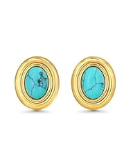 18K Gold Plated, Turquoise