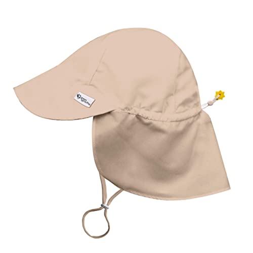green sprouts Baby Flap Sun Protection Hat, Sand, 2T-4T