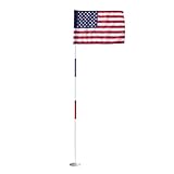Regulation flagstick, cup & pin flag to use in your backyard or other open space for practice. Use the same products as used by golf courses all over the world and on tour. (USA)