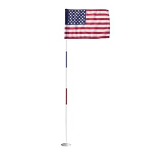 Regulation flagstick, cup & pin flag to use in your backyard or other open space for practice. Use the same products as used by golf courses all over the world and on tour.