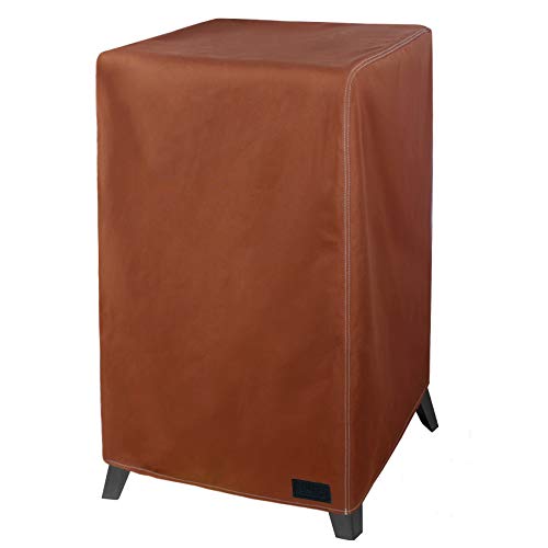 NetttyPro 32 Inch Waterproof Electric Smoker Cover for Masterbuilt 30 Inch Electric Smoker, Outdoor 600D Heavy Duty Square Smoker Grill Cover, Brown