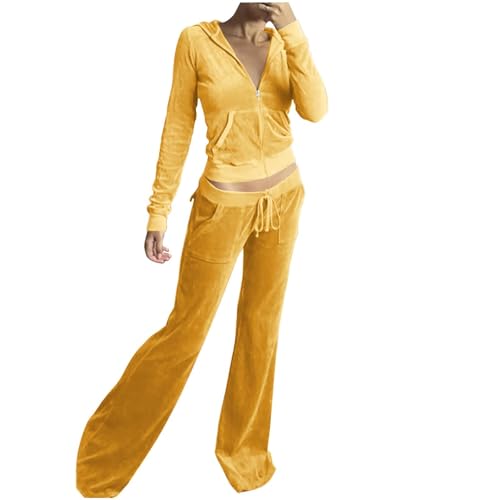 Chandal Mujer Completo Terciopelo Conjunto Deportivo Invierno Otoño Original Ropa Deportiva Dos Piezas Talla Grande Chaqueta Moda Sudaderas con Cremallera Y Pantalones Conjuntos Deportivos Fitness