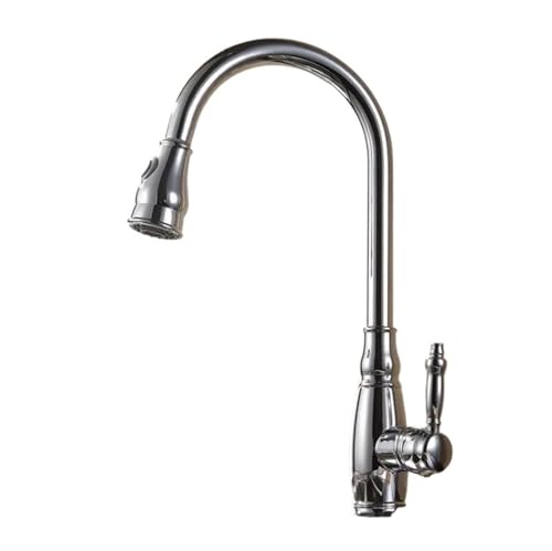 Grifo de lavabo extraíble cromado para una cocina moderna y funcional 2