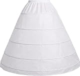 Carnavalife Cancan niña comunión, Cancan para Dar Volumen a Vestidos, Rockabilly Enagua de Crinolina Vestido Novia Boda, Miriñaque para Vestidos de época y Lolita (5 Arco con Tul Adolescente/Adulto)