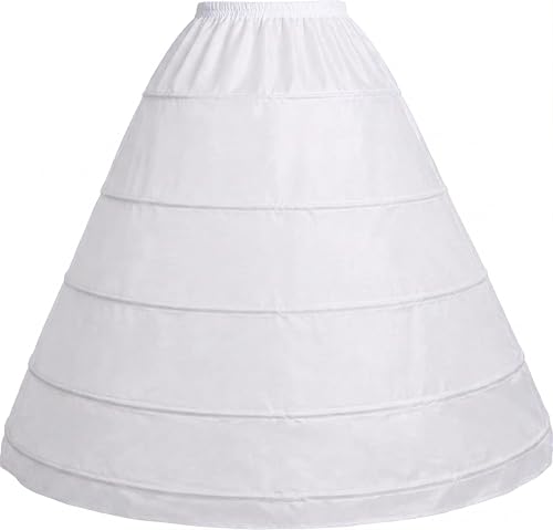 Carnavalife Cancan niña comunión, Cancan para Dar Volumen a Vestidos, Rockabilly Enagua de Crinolina Vestido Novia Boda, Miriñaque para Vestidos de época y Lolita (5 Arco con Tul Adolescente/Adulto)