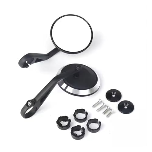 Rétroviseur d'extrémité moto pour Triumph Bonneville T100 T120 style rétro noir