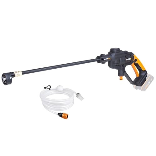 WORX WG620E.9 idropulitrice Hydroshot 20V, portatile, a batteria, con ugello a spruzzo multiplo, tubo da 6 m, senza batteria e caricatore
