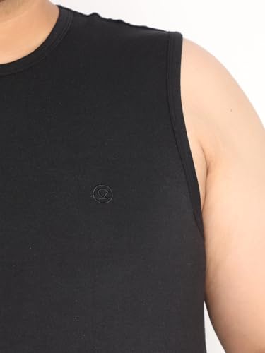 Image of CHKOKKO Men Cotton Regular Fit Tank Tops Sleeveless T-Shirt Gym Wear Vest Solid Stylish Round Neck Running Sando For Sports Workout Fitness & Casual Or Beach Wear