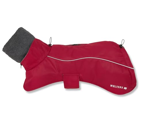 Wolters Hundejacke Cape Adventure | Gefütterte Winterjacke für Hunde | Farbe Rot | Größe 44 (Rückenlänge 42-44 cm)