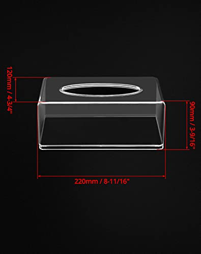 QWORK Acryl Taschentücher, Transparent Kosmetiktücher, Tissue Box für Schlafzimmer, Badezimmer, Wohnzimmer