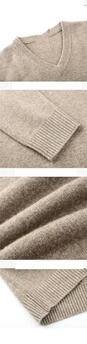 Men Thickened Cashmere Blend Sweater Casual V-Neck Knit Pullovers Sweater Fall Winter3