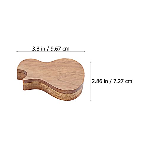 EXCEART Gitaar Pick Doos Houder Met 3Pcs Houten Plectrums Hout Gitaar Vormige Plectrum Case Gitaar Geschenkdoos… - Image 3