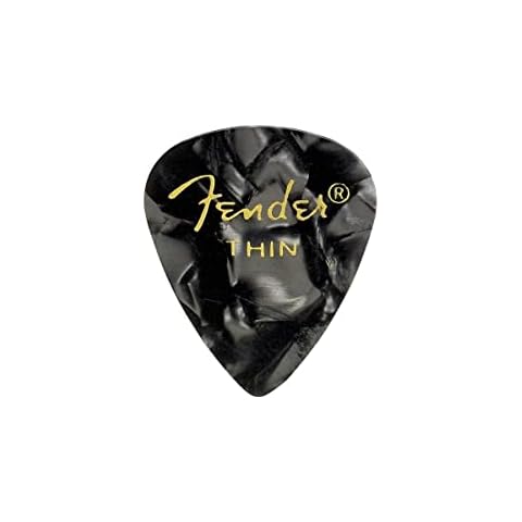Fender Celluloid Thin Picks, Black Moto Cover