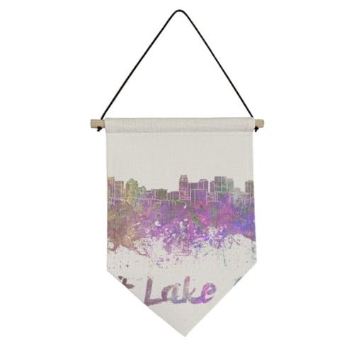 Toile Salt Lake City aquarelle deco murale legere sans trou