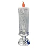 Luz cálida: cuando el líquido brillante remolina, su color cambia hermosamente. La estética de purpurina se amplifica gracias a la luz LED. También imita el ambiente cálido y acogedor que proporcionan las velas de Navidad