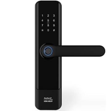 Fechadura Papaiz SL150 Digital Biometria De Embutir Preta Tag Senha