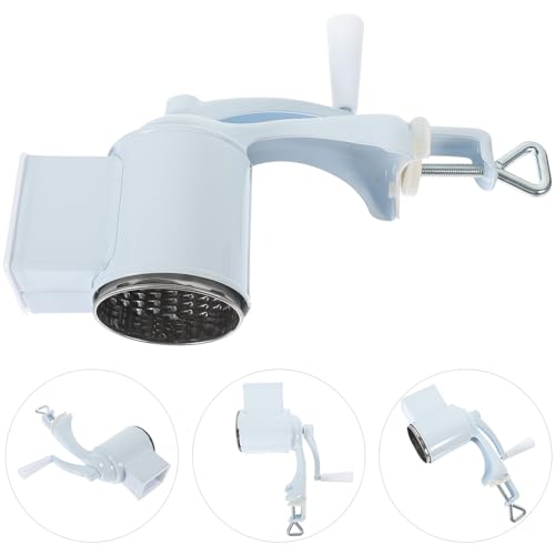 Rallador manual giratorio de queso con doble cuchilla blanco miniatura 7