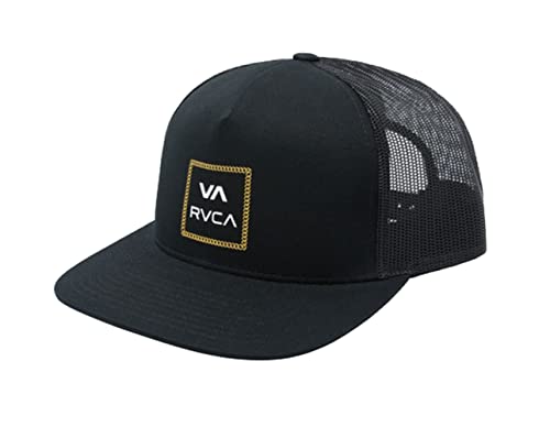Image of RVCA Men's Trucker Hat, Adjustable Snapback Cap for Streetwear & Skating, Lightweight Breathable All-Day Comfort