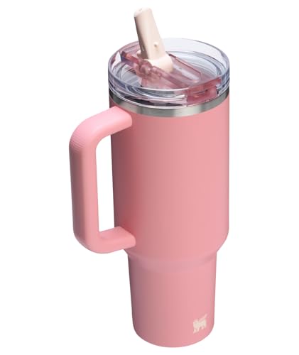 Image of STANLEY Quencher ProTour Flip Straw Tumbler with Leakproof Lid 40 oz | Built-In Straw and Handle | Cup Holder Compatible for Travel | Insulated Stainless Steel Cup | BPA-Free | Pink Mesa