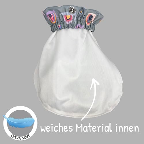 HECKBO Baby Regenfüßlinge Schnecke ohne Vlies Regen Schuhüberzieher Regen Schuhüberzieher - 3-18 Monate - Überziehschuhe Krabbelschuhe