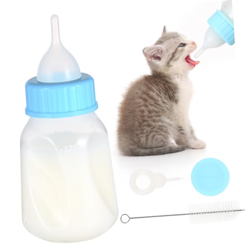 SEWOART 120ml Pet Nursing Bottle Set Kitten Feeding Supplies Small Animal Bottle