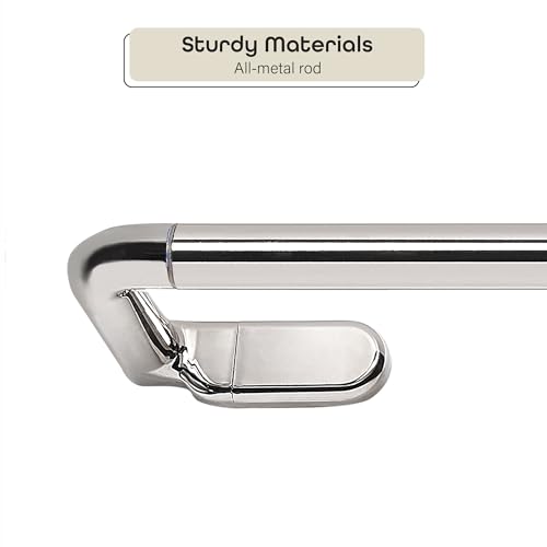 Image of Innovative Dylan Wrap Around Window Curtain Rod - 1 inch Rod Diameter Fits Windows Size 66 inch - 120 inch - Stainless Steel Heavy Duty Drapery Rods for Bedroom, Living Room, Kitchen & Bathroom