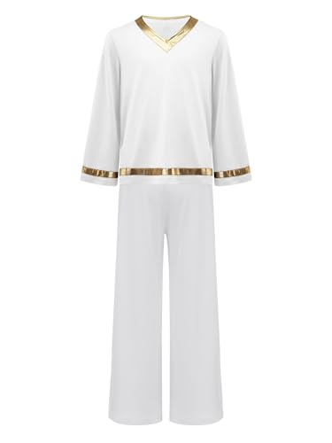 Vêtements danse louange chrétienne garçons pantalon large église dimanche renvena
