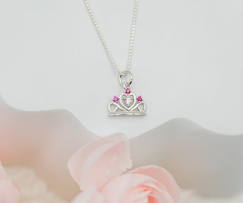 Cherished Moments Children's Sterling Silver Fairy Princess Tiara Necklace, 14"3