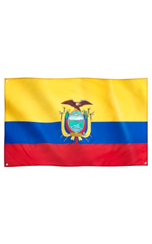 Runesol Ecuador Flag, 91x152cm, 3ft x 5ft, 4 Grommets, Eyelet In Every Corner, The Ecuadorian flag