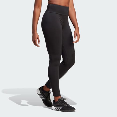 adidas womens Loungewear Essentials High-waisted Logo Leggings Tights, Core Black/White, Medium US3