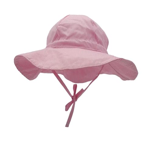 Kids Sun Hat Wide Brim Sun Protection Girls Boys Bucket Hats Cotton Striped Beach Outdoor Sports Hat Kids Caps Summer2