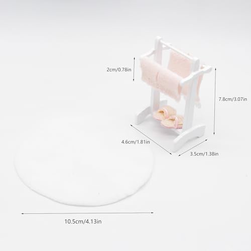 Muebles de baño para casa de muñecas 1/12 con accesorios en miniatura 4