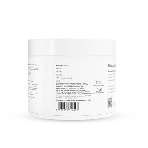 Image of NUTROVA Creatine Monohydrate (Unflavoured) | 100% Micronised for Solubility | Third-Party Tested | Supports Strength, Recovery & Brain Energy | 0 Calories | 35 Servings | 110g | Men & Women