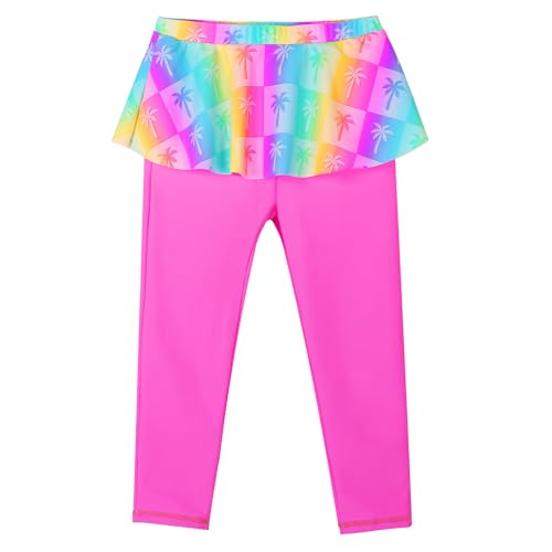 Image of TFJH E Girls Long Sleeve Swimsuits Skirt 2-Pieces Rash Guard Set Sun Protection UV 50+