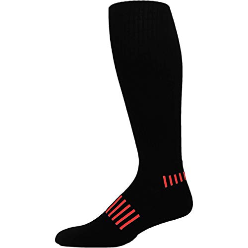 Black/Red Standard Athletic Knee-High Soccer Socks2
