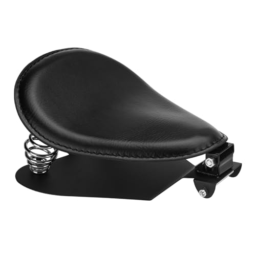 LKV Motorcycle Solo Driver Seat with Seatbase Mounting Hardware Kit Custom Chopper Bobber Seats Universal Fit for Harley Davidson Sportster XL 1200 883 48