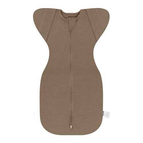 Image of MEXXI Swaddle Baby Sleep Sack with Arms Up, Baby Transitional Swaddle with Double Zipper, 0.5 TOG, 8-13 lbs, M