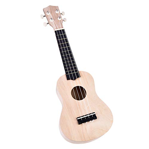 Cocoarm 21 Zoll Ukelele Bausatz DIY Kit Ukulele Hawaii Sopran Ukulele Bausatz Machen DIY Kit 4 Strings für Kinder Anfänger (Runden) Cover