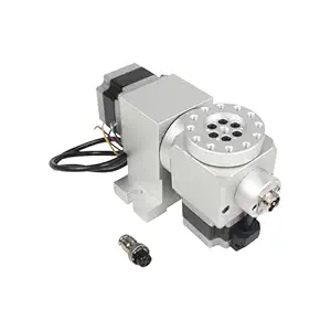 CNCTOPBAOS Rotational 5th Axis Dividing Head,CNC 4th Axis A C axis Rotary Axis,Harmonic Reducer Gearbox Reducing Ratio 50:1 for CNC Router Engraving Milling Lathe Machine