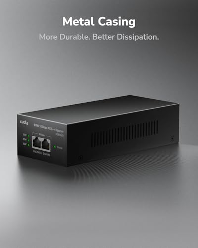Cudy POE400X 90W 10G Ultra PoE++ Injector Adapter, 802.3bt /802.3at/802.3af Compliant, Up to 90W Ultra Power Supply, 10Gbps Shielded RJ-45, Plug & Play, Metal housing - Image 10