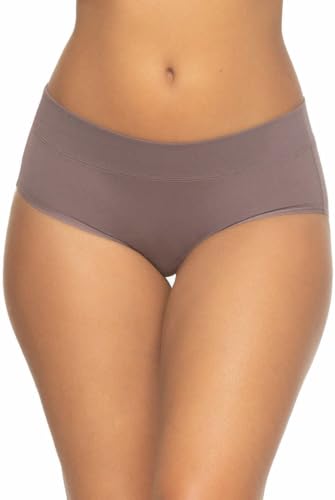 Felina Womens 5 Pack Pima Cotton Wide Waistband Hipster4