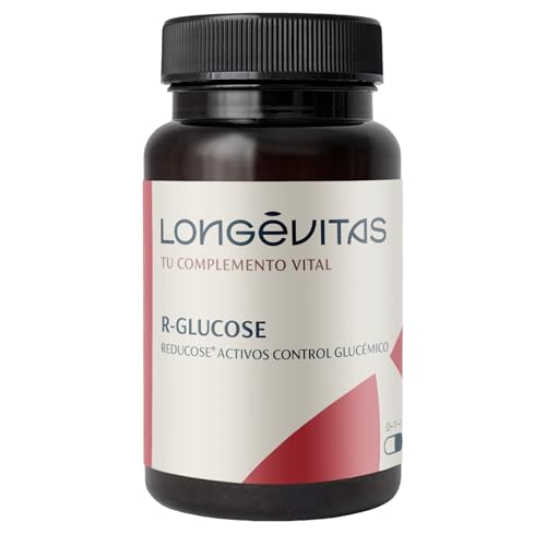 R-Glucose Regulador Natural de Carbohidratos con Reducose® y Extractos Vegetales - Control Diario de Metabolismo + Cápsulas con Limón Brócoli Canela y Cromo - 60 Dosis | Longevitas